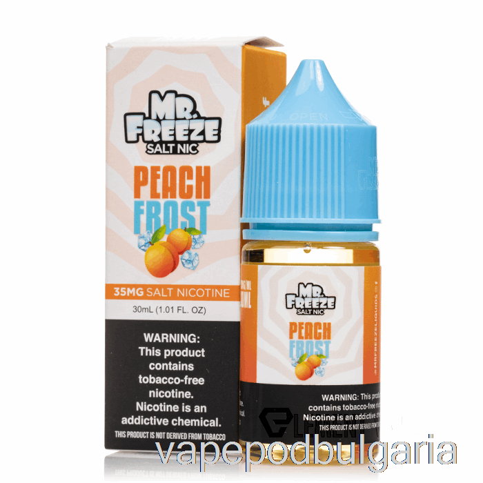 Vape 10000 Дръпки Peach Frost - Mr Freeze Salts - 30ml 35mg